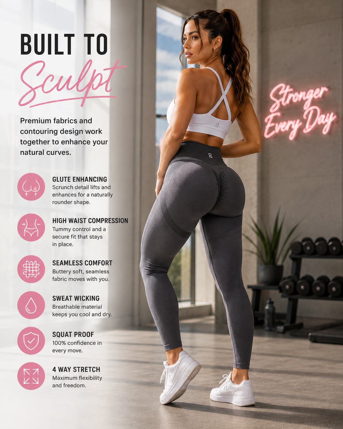 Built to Sculpt — feature infographic
